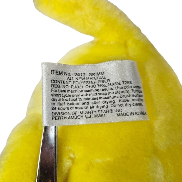 Vintage 1987 Mother Goose & Grimm Yellow Grimmy Dog Stuffed Car Window Cling - Picture 10 of 12